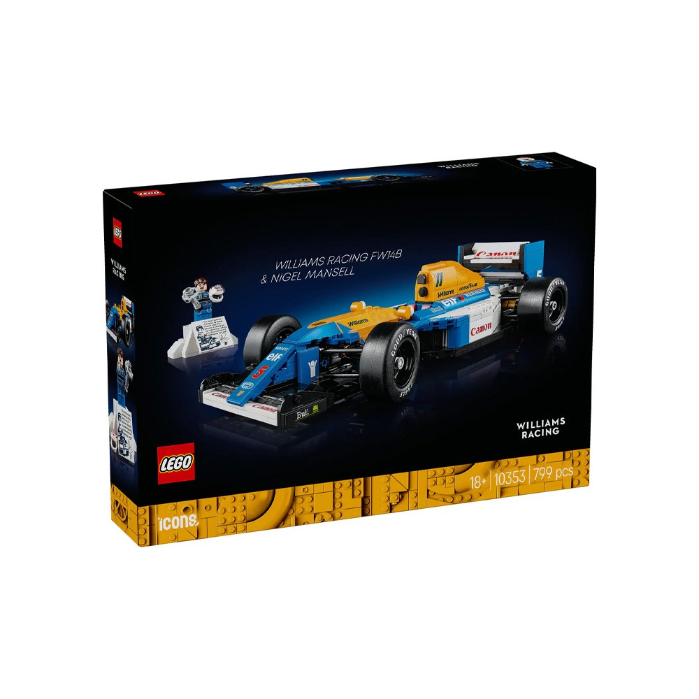 LEGO ICONS WILLIAMS RACING FW14B AND NIGEL MANSELL 
