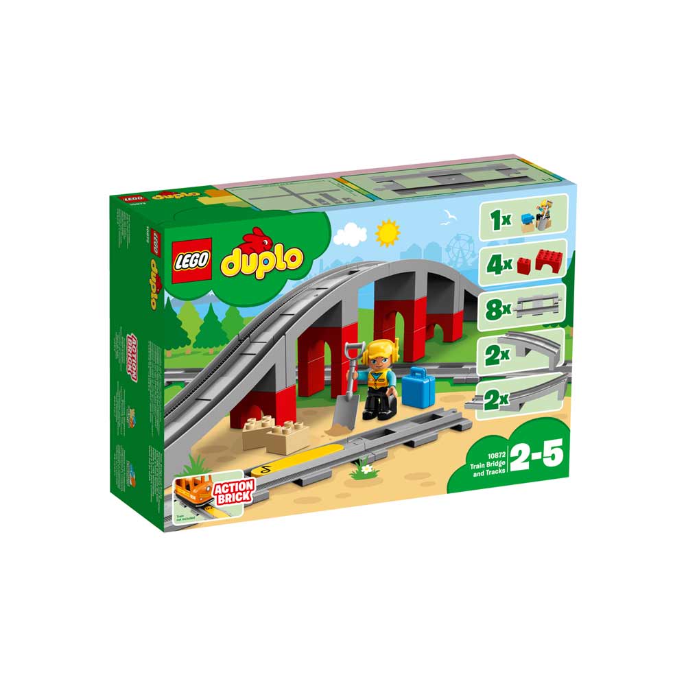 LEGO DUPLO TRAIN BRIDGE AND TRACKS 