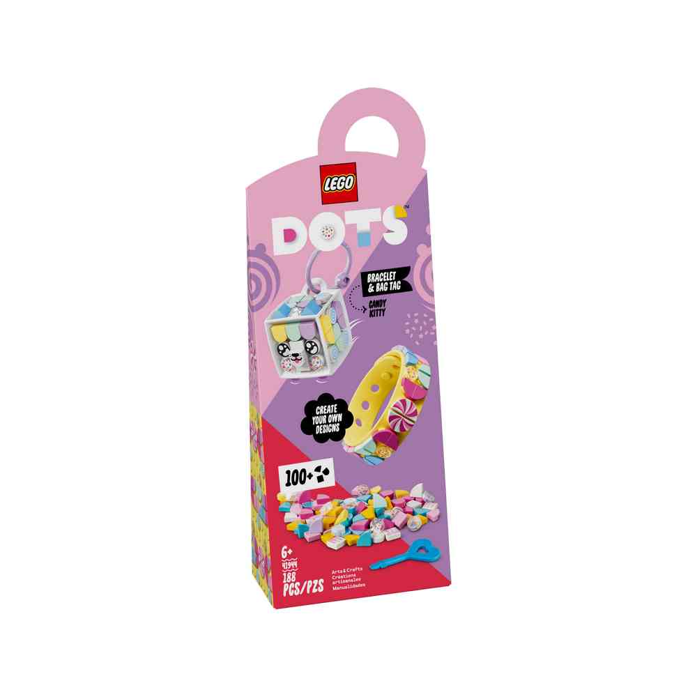 LEGO DOTS CANDY KITTY BRACELET & BAG TAG 