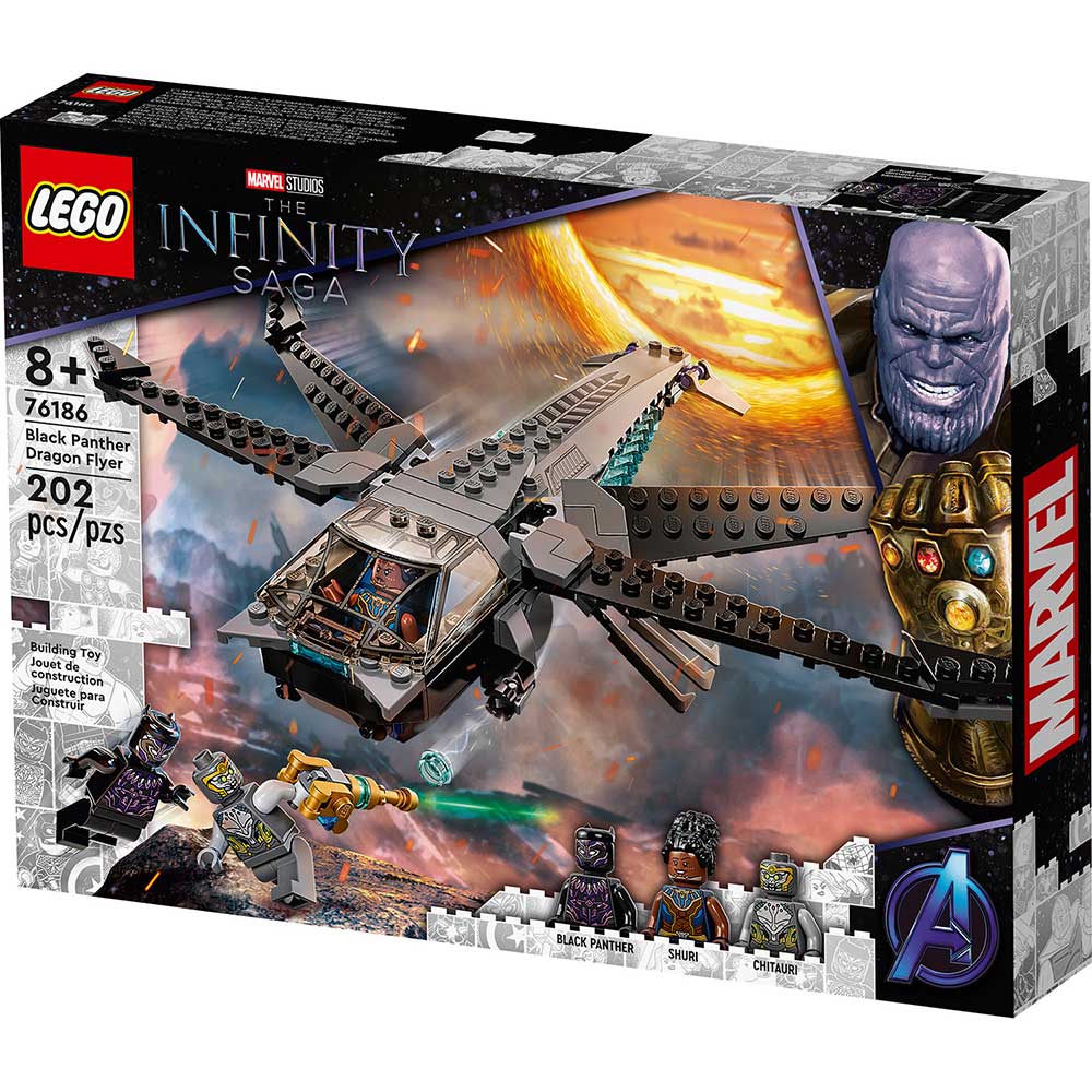 Super Heroes Black Panther Dragon Flyer 76186 main image 0