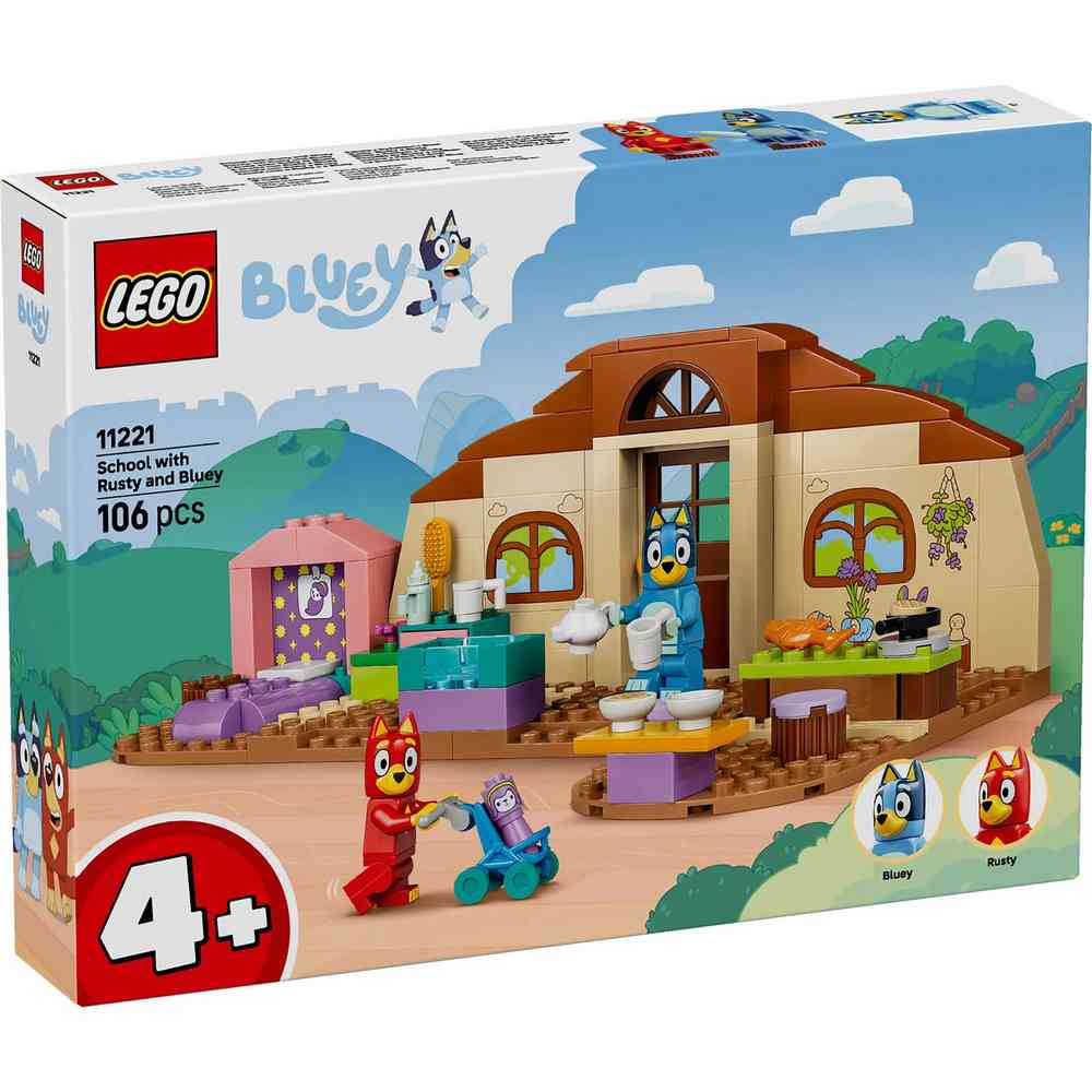 LEGO BLUEY SCHOOL WITH RUSTY AND BLUEY 