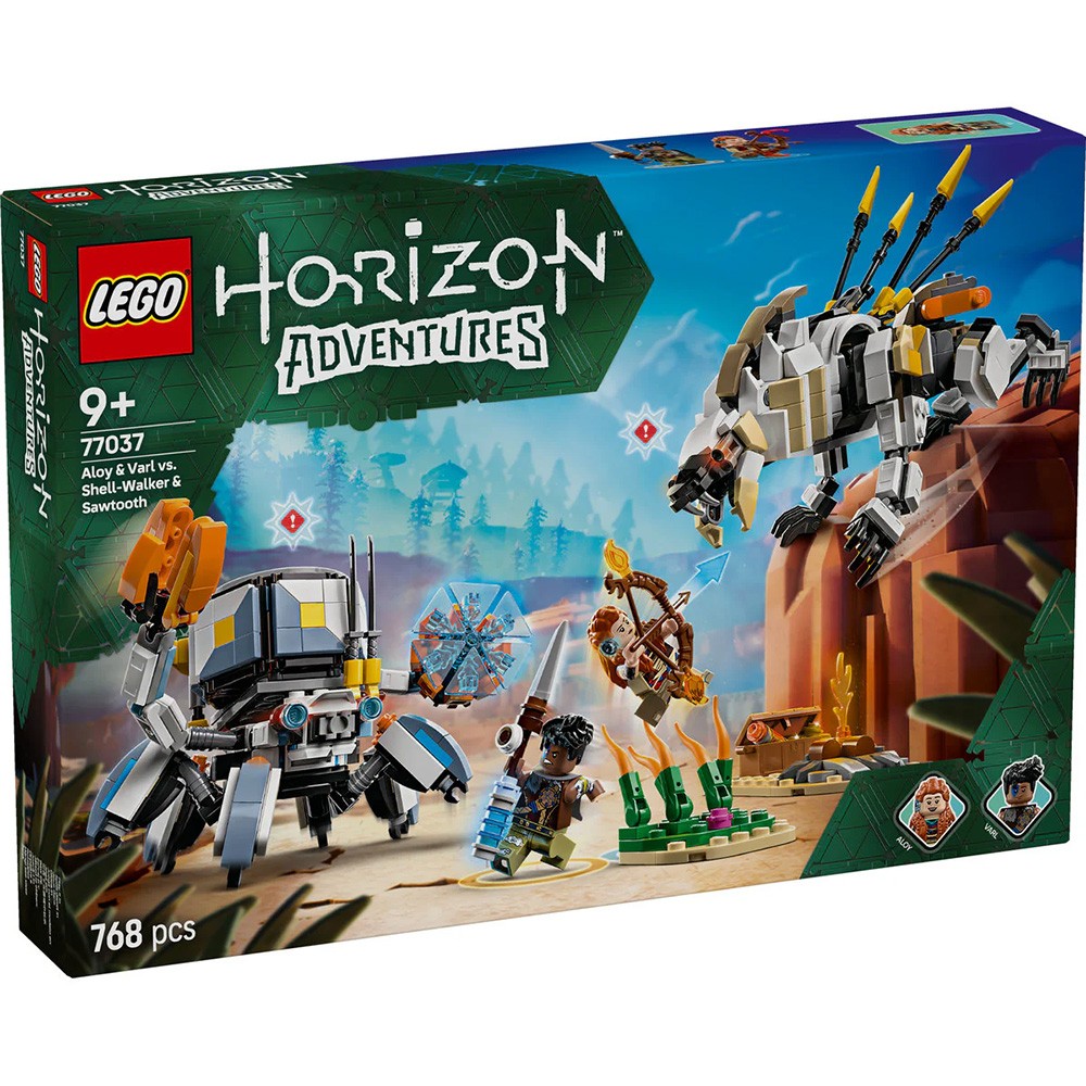 LEGO HORIZON ALOY AND VARL VS SHELL-WALKER AND SAWTOOTH 