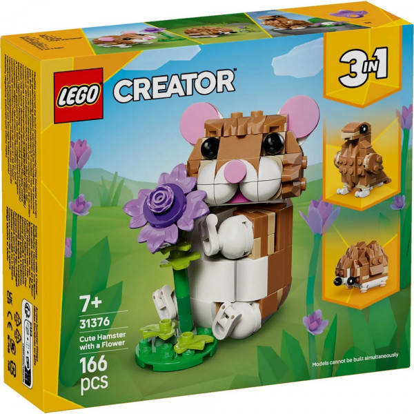LEGO CREATOR CUTE HAMSTER WITH A FLOWER 