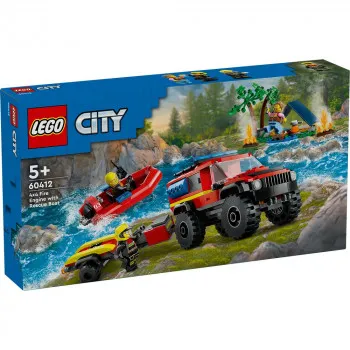 LEGO CITY FIRE 4X4 FIRE TRUCK WITH RESCUE BOAT 