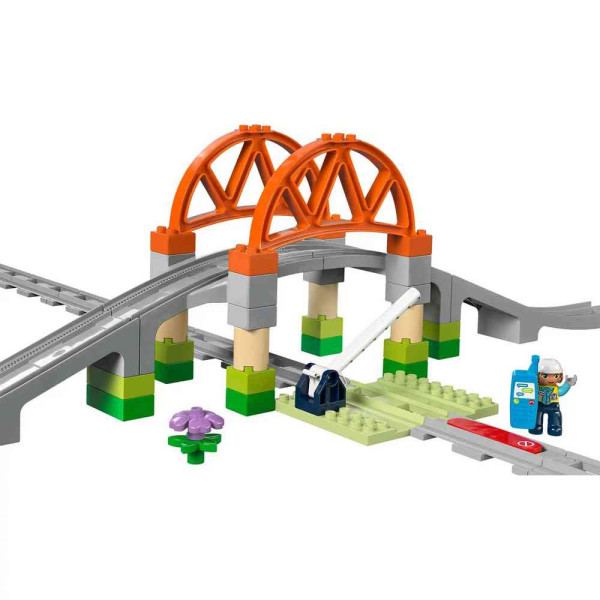 LEGO DUPLO TOWN TRAIN BRIDGE AND TRACKS EXPANSION SET 