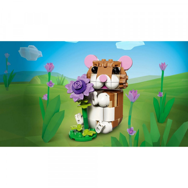 LEGO CREATOR CUTE HAMSTER WITH A FLOWER 