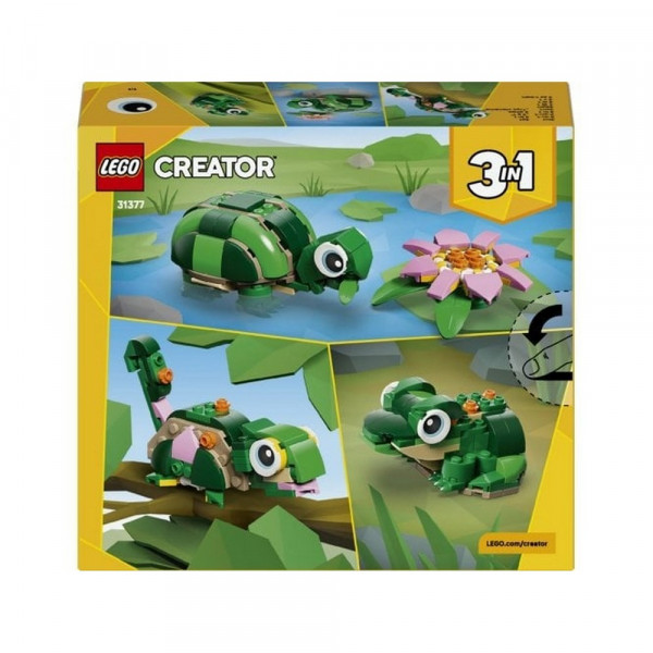 LEGO CREATOR TURTLE WITH A WATER LILY FLOWER 
