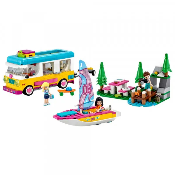 LEGO FRIENDS FOREST CAMPER VAN AND SAILBOAT 