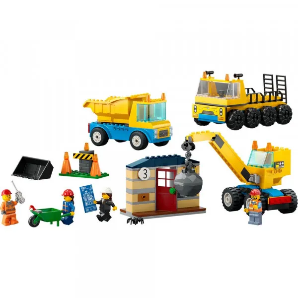LEGO CITY GREAT VEHICLES CONSTRUCTION TRUCKS AND WRECKING BALL CRANE 