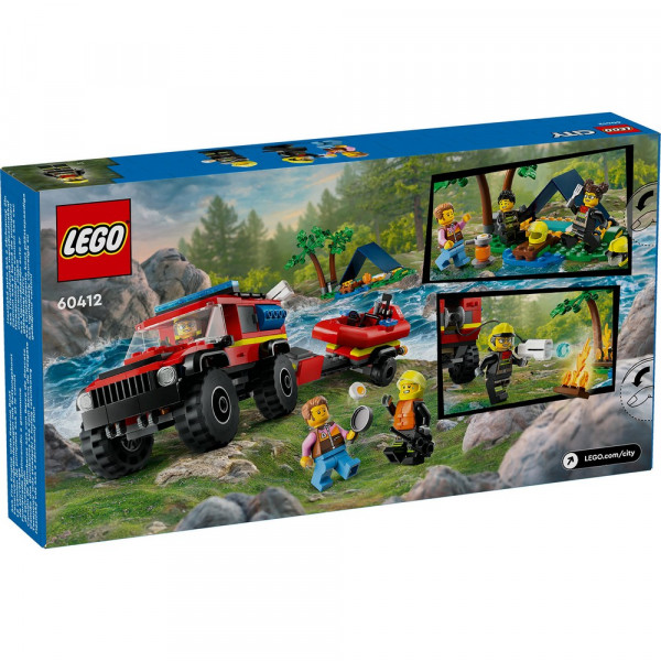 LEGO CITY FIRE 4X4 FIRE TRUCK WITH RESCUE BOAT 
