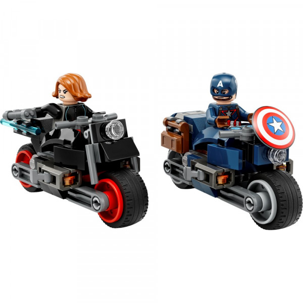 LEGO SUPER HEROES MARVEL BLACK WIDOW & CAPTAIN AMERICA MOTORCYCLES 