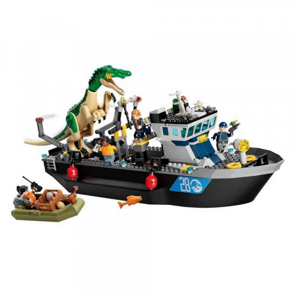 LEGO JURASTIC WORLD BARYONYX DINOSAUR BOAT ESCAPE 