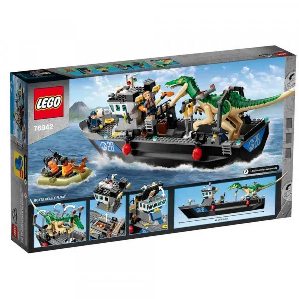 LEGO JURASTIC WORLD BARYONYX DINOSAUR BOAT ESCAPE 