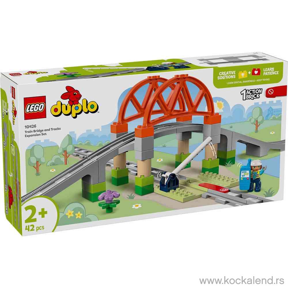 LEGO DUPLO TOWN TRAIN BRIDGE AND TRACKS EXPANSION SET 