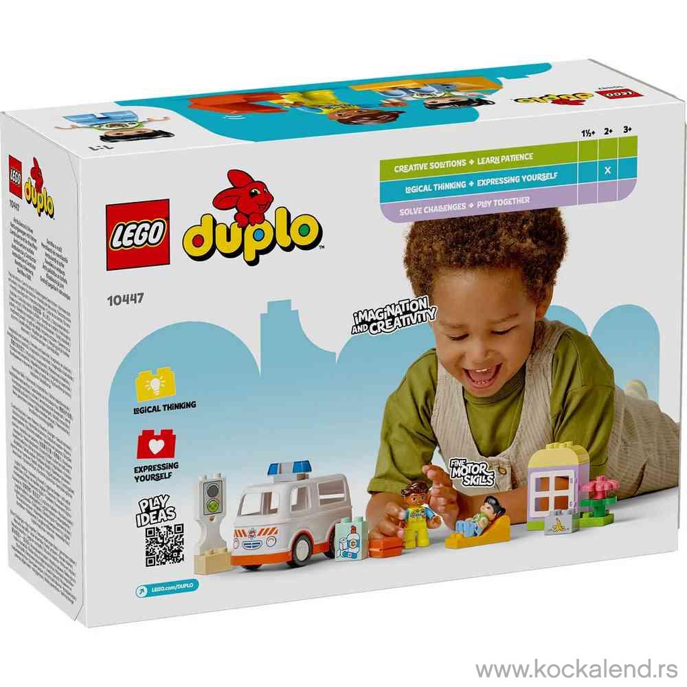 LEGO DUPLO TOWN AMBULANCE  AND  DRIVER 