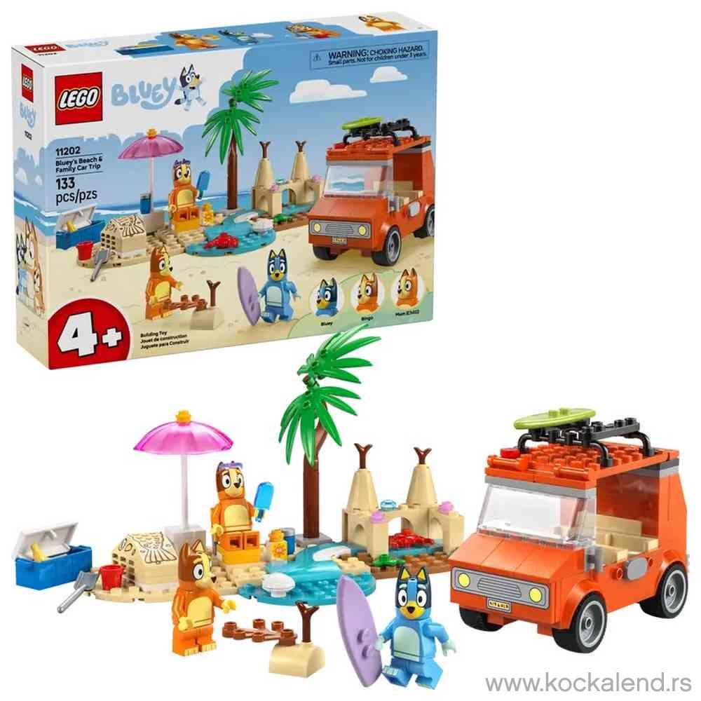 LEGO BERRY BLUEYS BEACH AND FAMILY CAR 