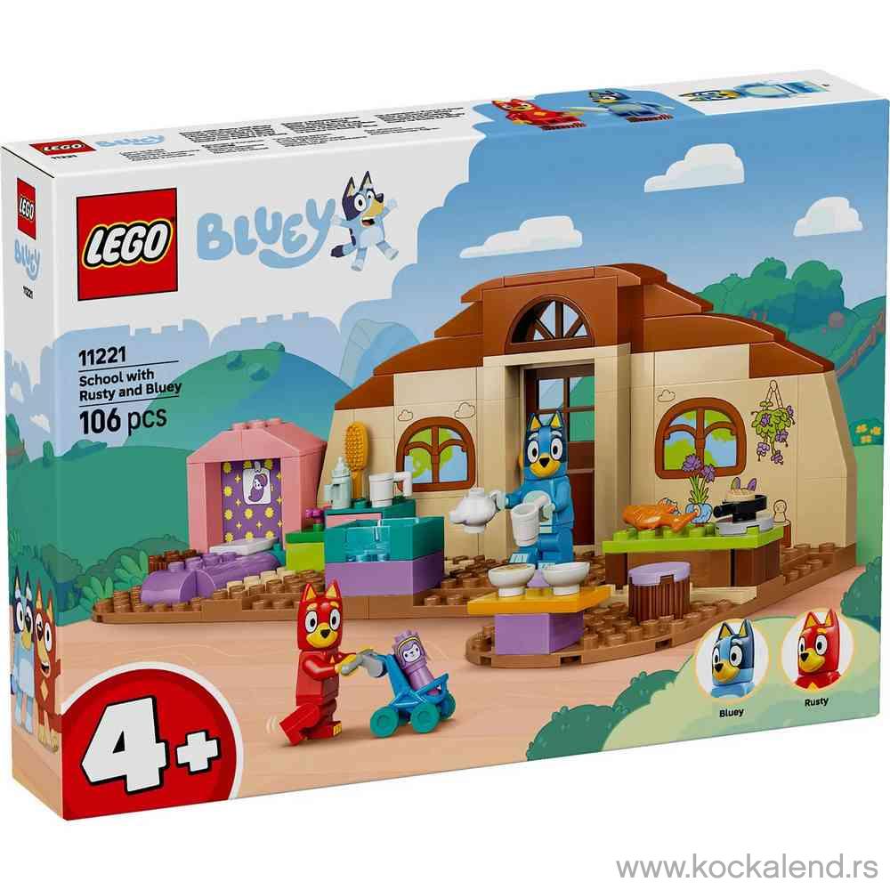 LEGO BLUEY SCHOOL WITH RUSTY AND BLUEY 