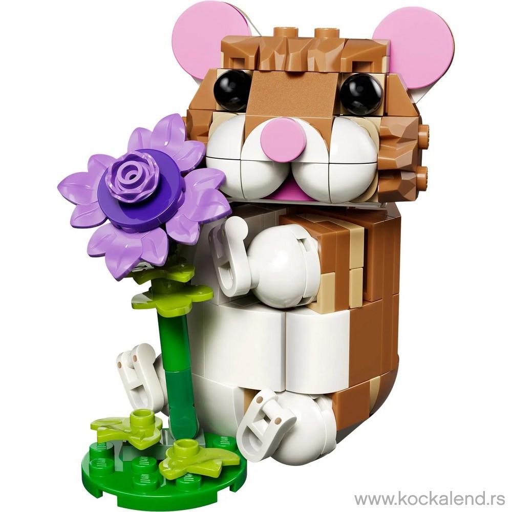 LEGO CREATOR CUTE HAMSTER WITH A FLOWER 