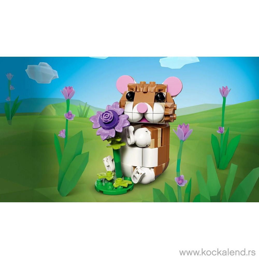 LEGO CREATOR CUTE HAMSTER WITH A FLOWER 