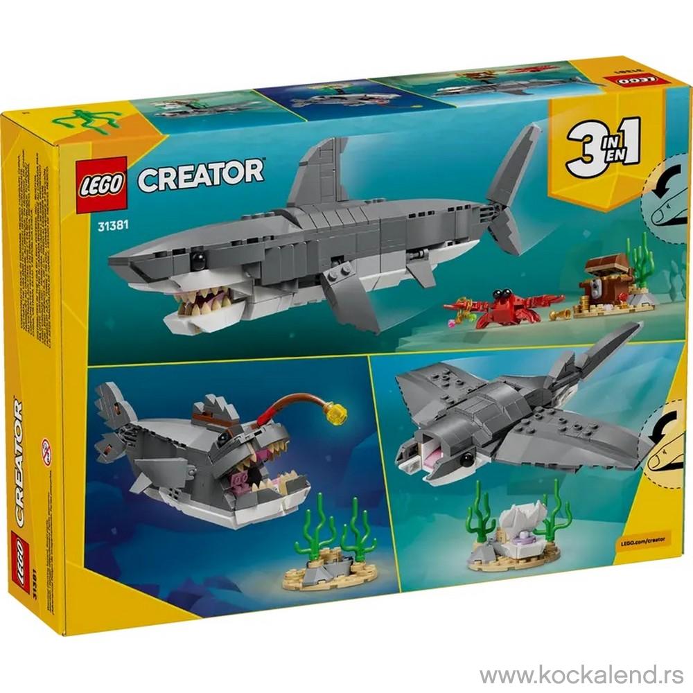 LEGO CREATOR FIERCE SHARK WITH A TREASURE 