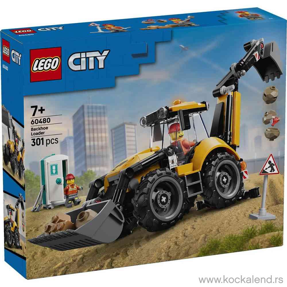 LEGO CITY YELLOW BACKHOE LOADER 