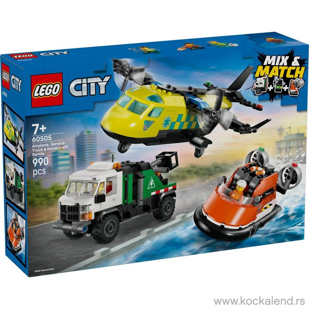 LEGO CITY AIRPLANE, SERVICE TRUCK  AND  HANGAR 