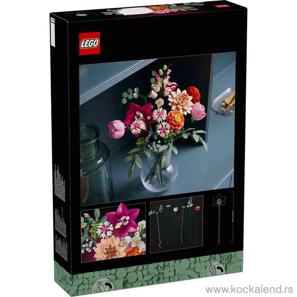 LEGO BOTANICALS PRETTY PINK FLOWER BOUQUET 