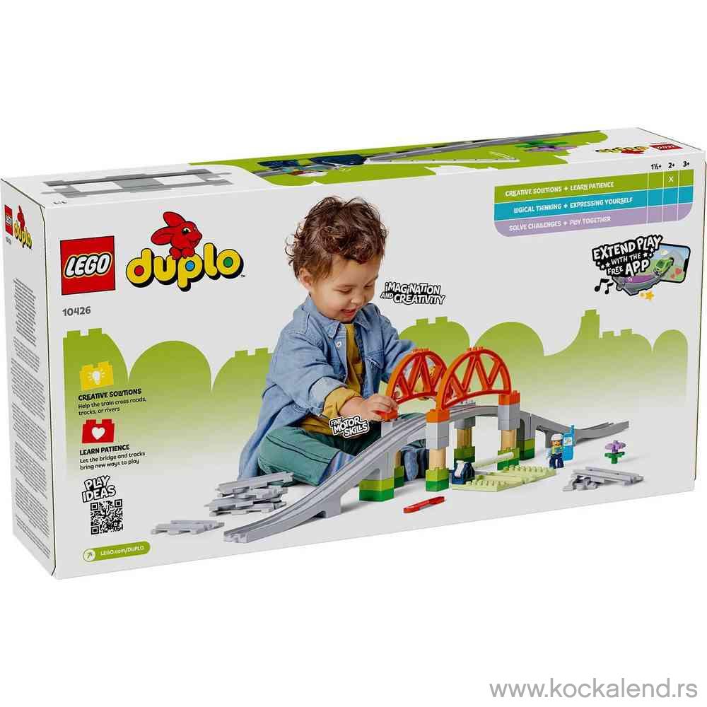 LEGO DUPLO TOWN TRAIN BRIDGE AND TRACKS EXPANSION SET 