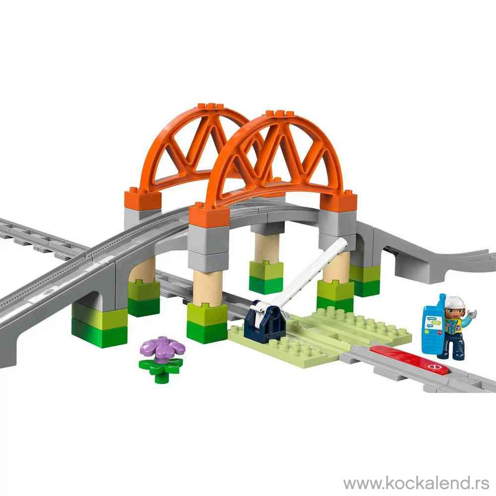 LEGO DUPLO TOWN TRAIN BRIDGE AND TRACKS EXPANSION SET 