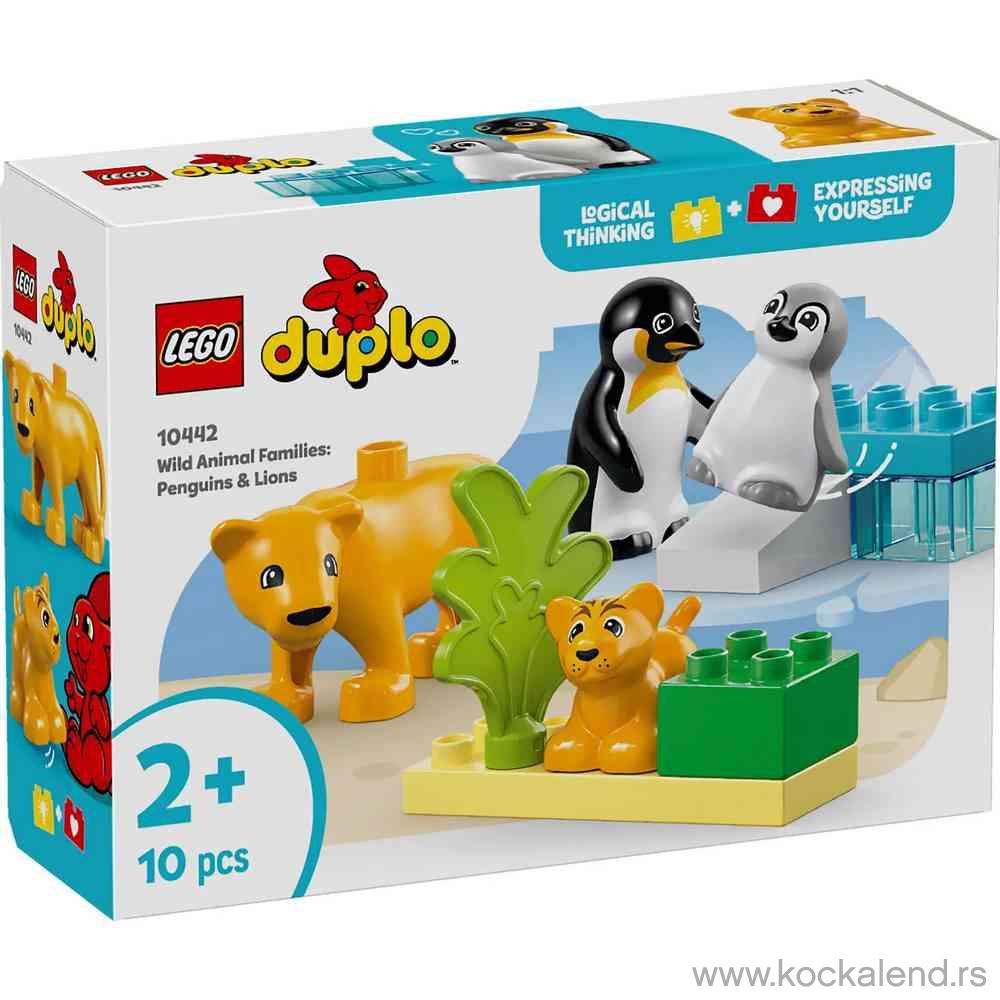 LEGO DUPLO TOWN WILD ANIMAL FAMILIES  PENGUINS  AND  LIONS 
