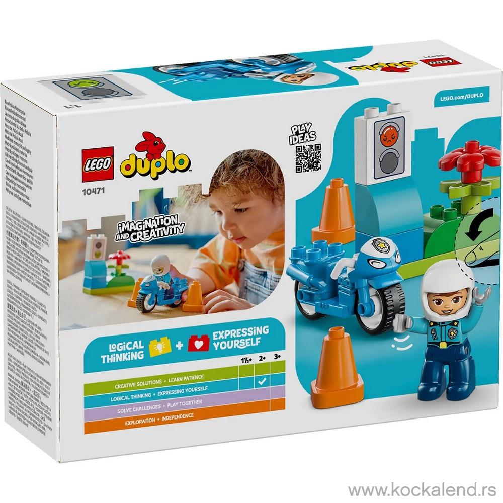 LEGO DUPLO BLUE POLICE MOTORCYCLE 