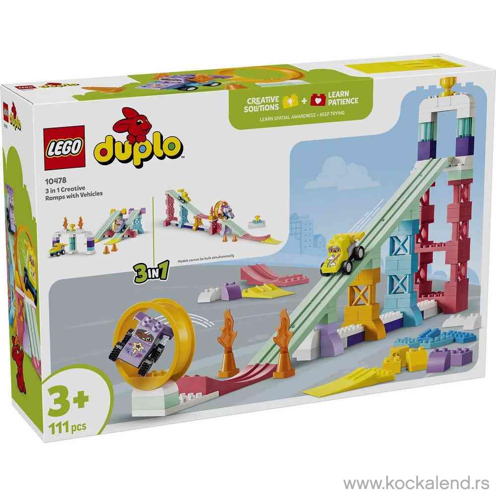 LEGO DUPLO TOWN 3 IN 1 CREATIVE RAMPS WITH V 