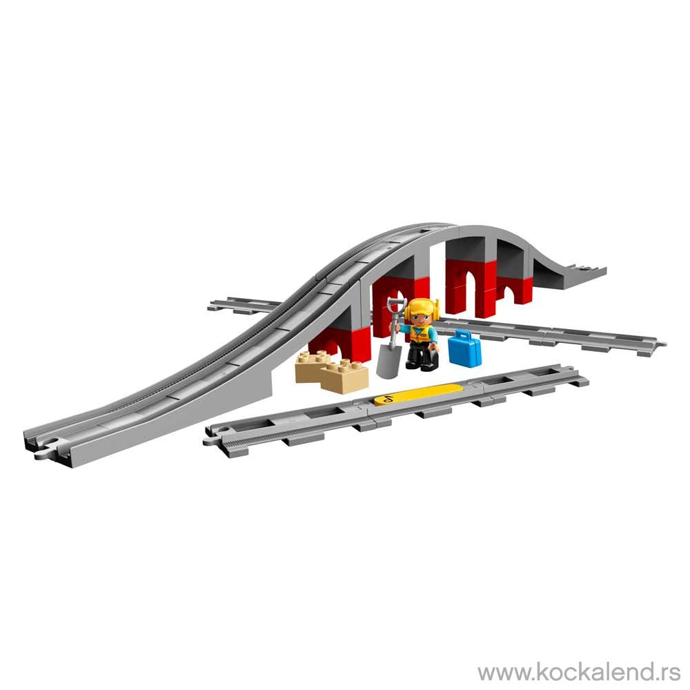 LEGO DUPLO TRAIN BRIDGE AND TRACKS 