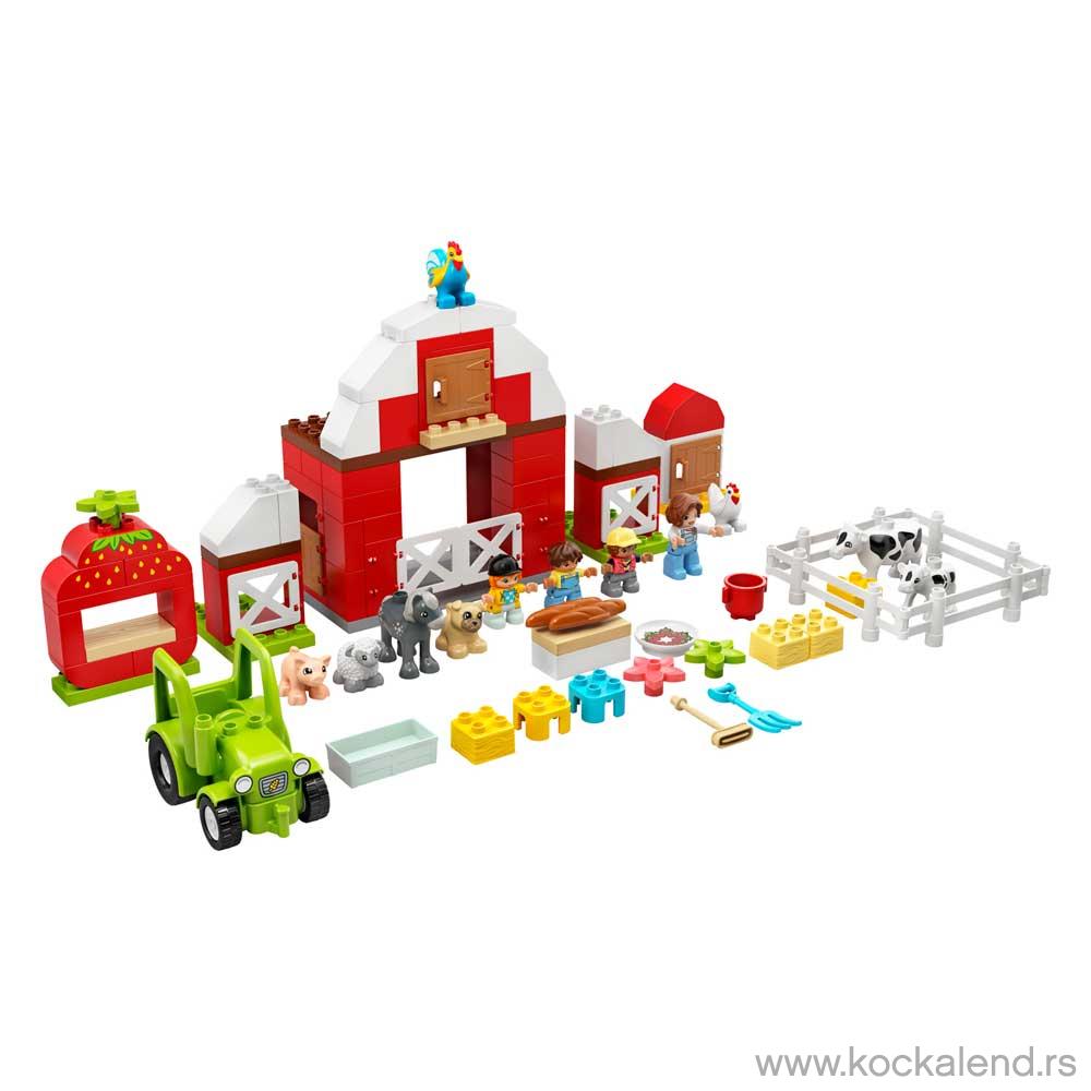 LEGO DUPLO TOWN BARN, TRACTOR & FARM ANIMAL CARE 