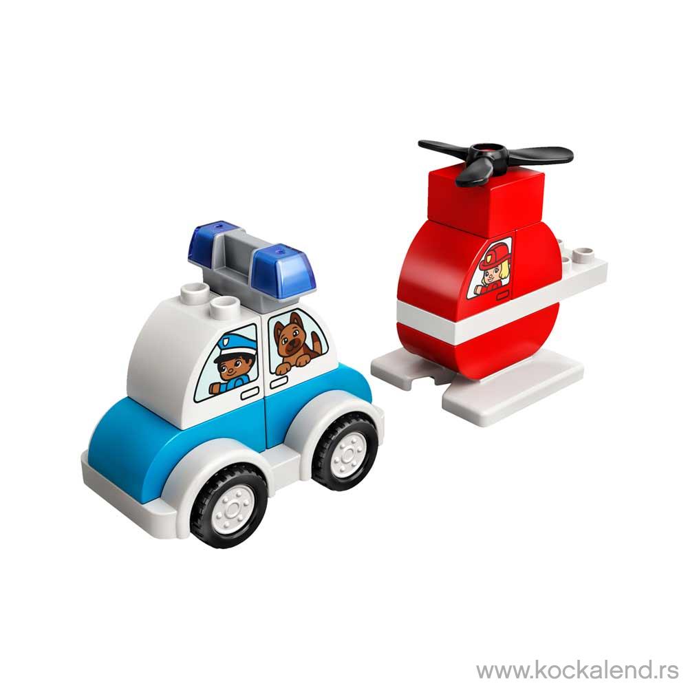 LEGO DUPLO MY FIRST FIRE HELICOPTER & POLICE CAR 