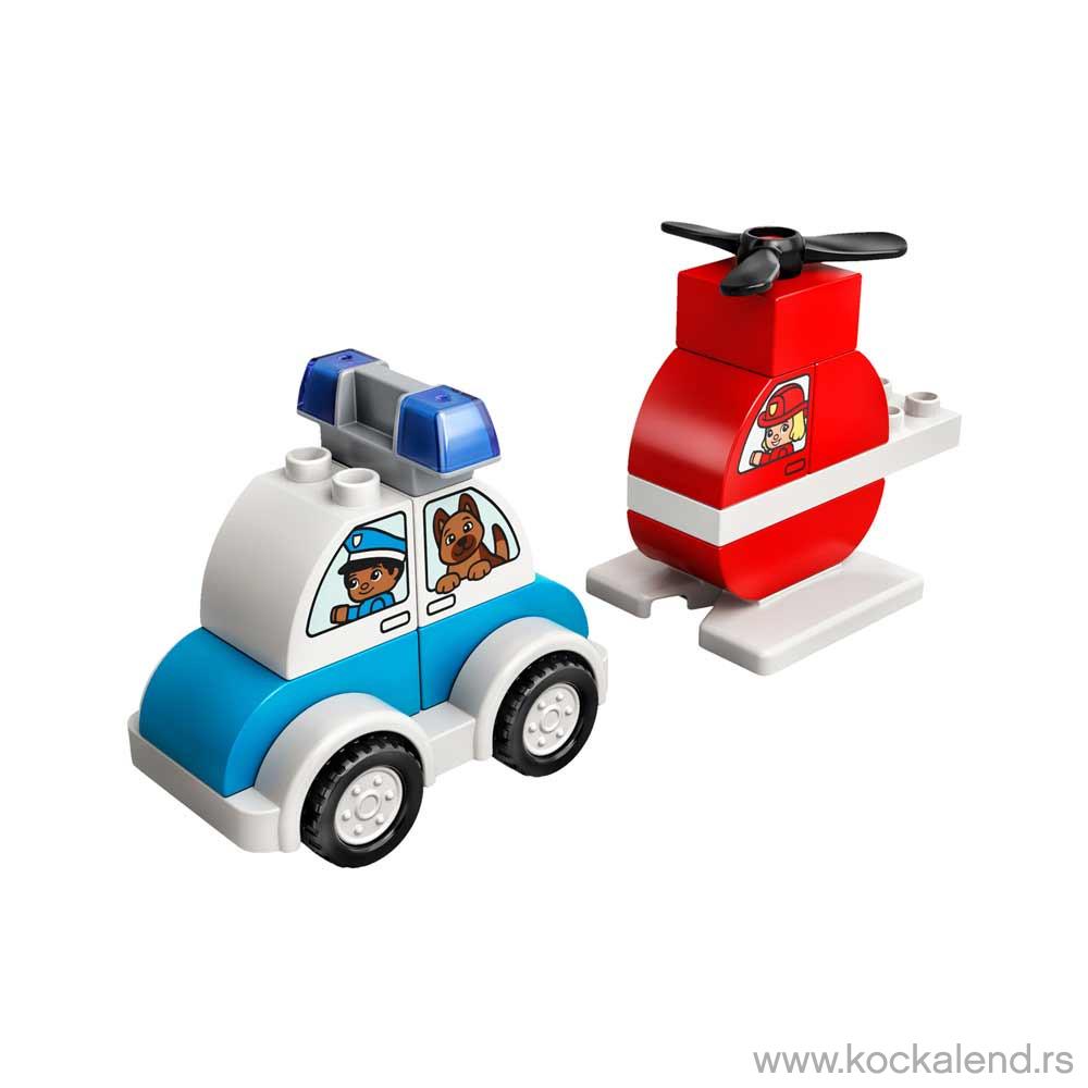LEGO DUPLO MY FIRST FIRE HELICOPTER & POLICE CAR 
