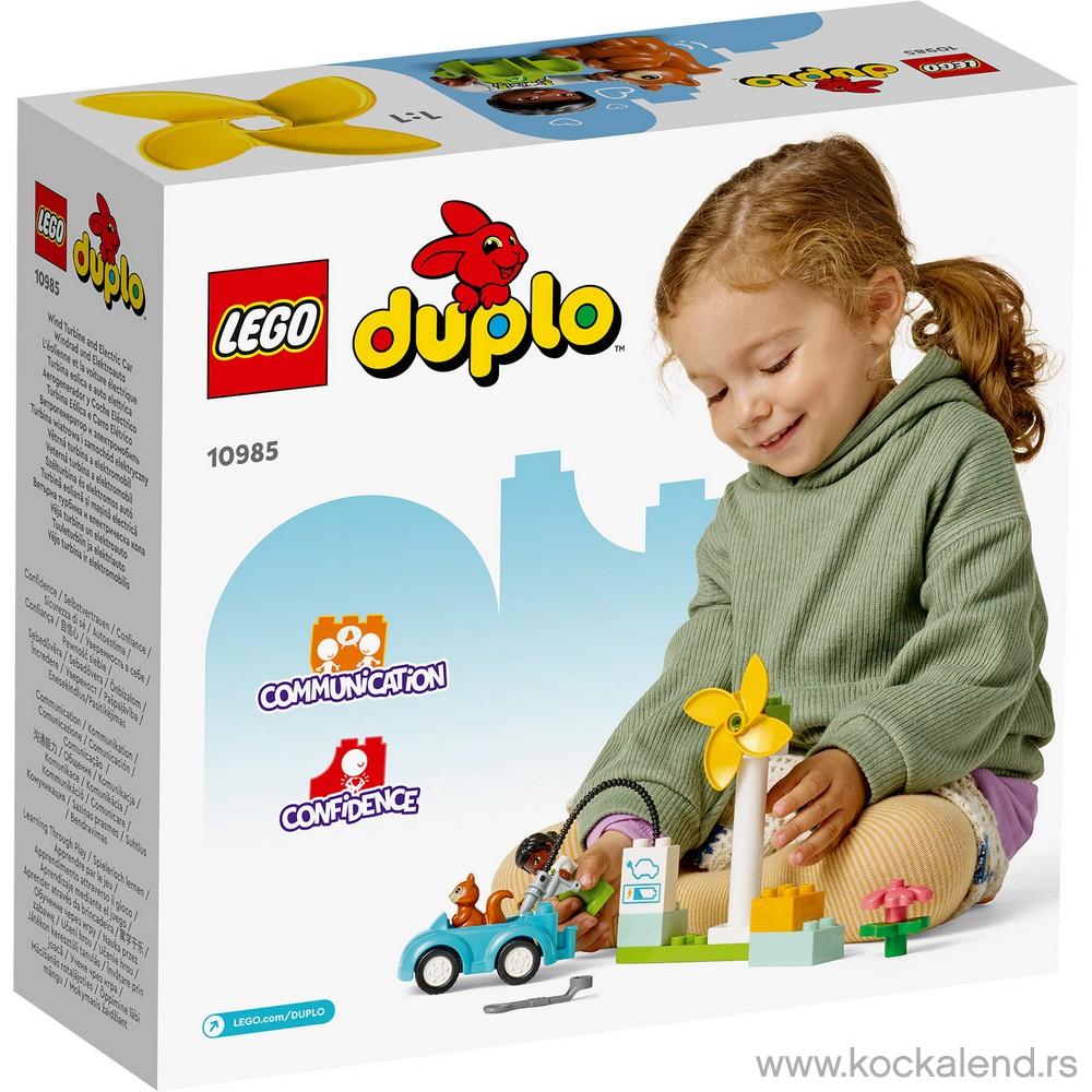 LEGO DUPLO TOWN WIND TURBINE AND ELECTRIC CAR 