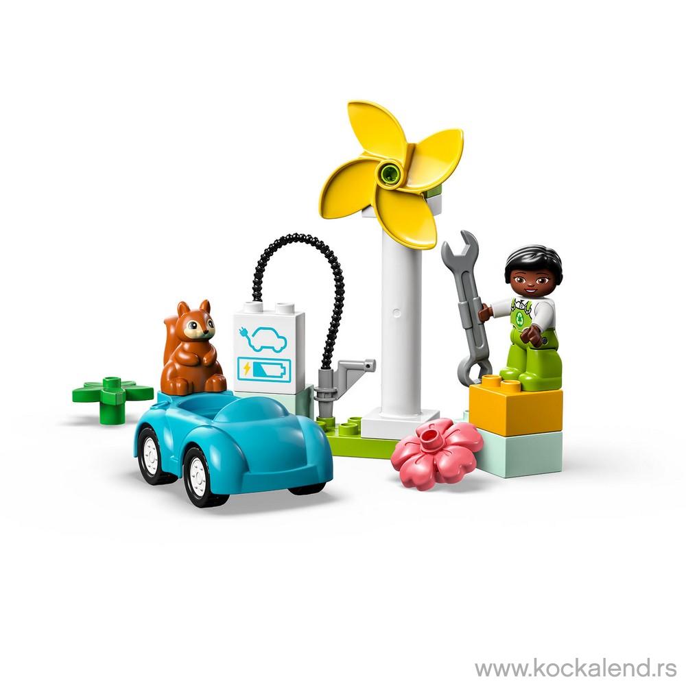 LEGO DUPLO TOWN WIND TURBINE AND ELECTRIC CAR 