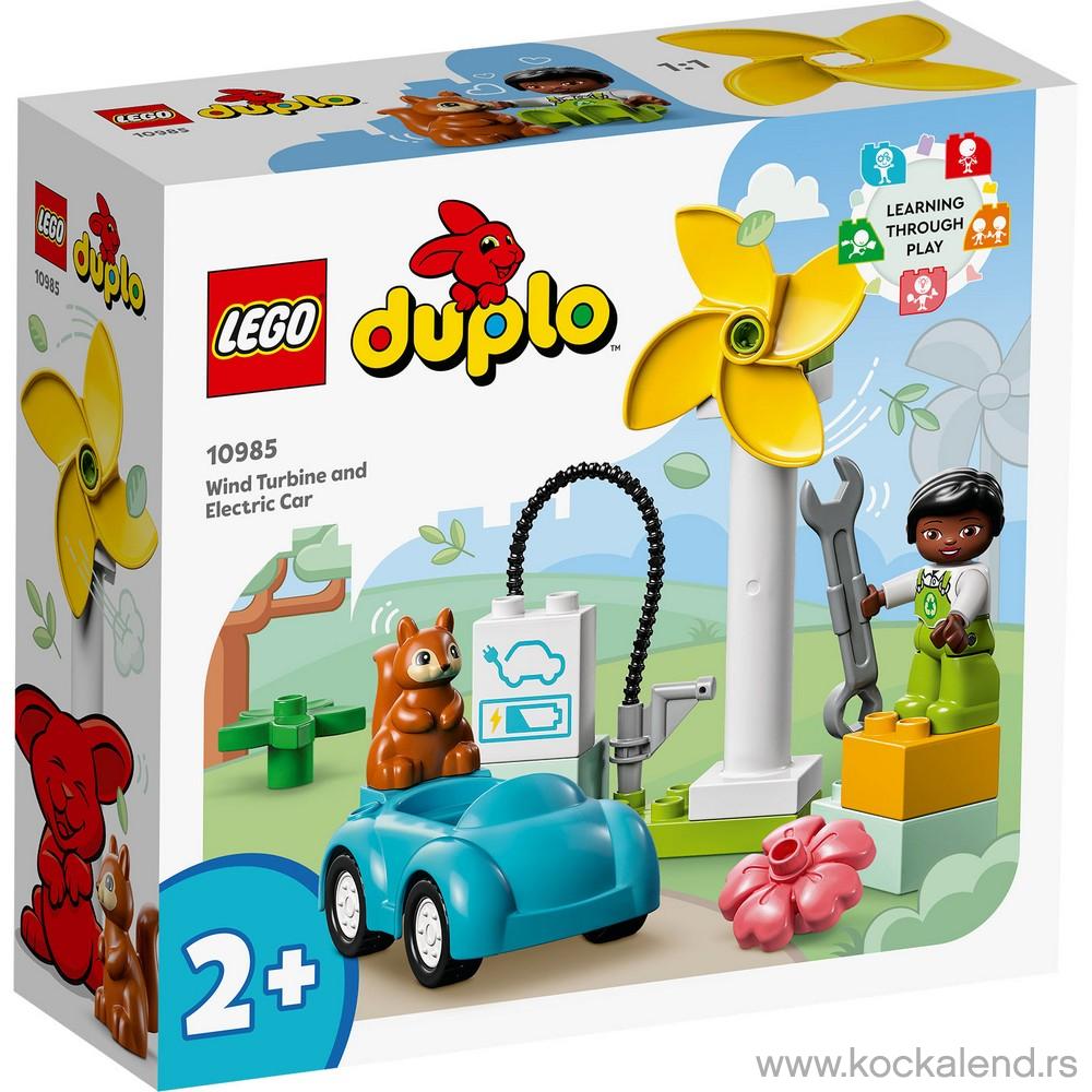 LEGO DUPLO TOWN WIND TURBINE AND ELECTRIC CAR 