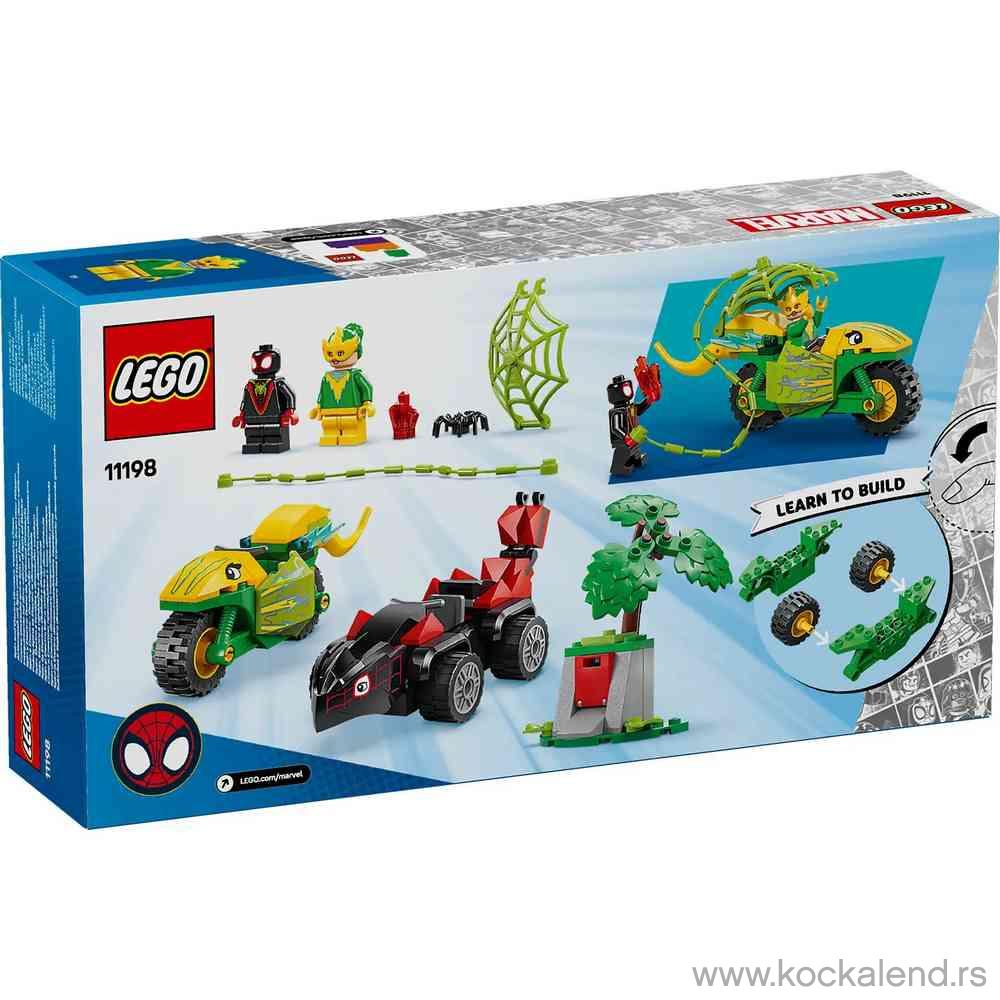 LEGO SPIDEY SPIN AND ELECTRO DINOSAUR VEHICLE CHASE
