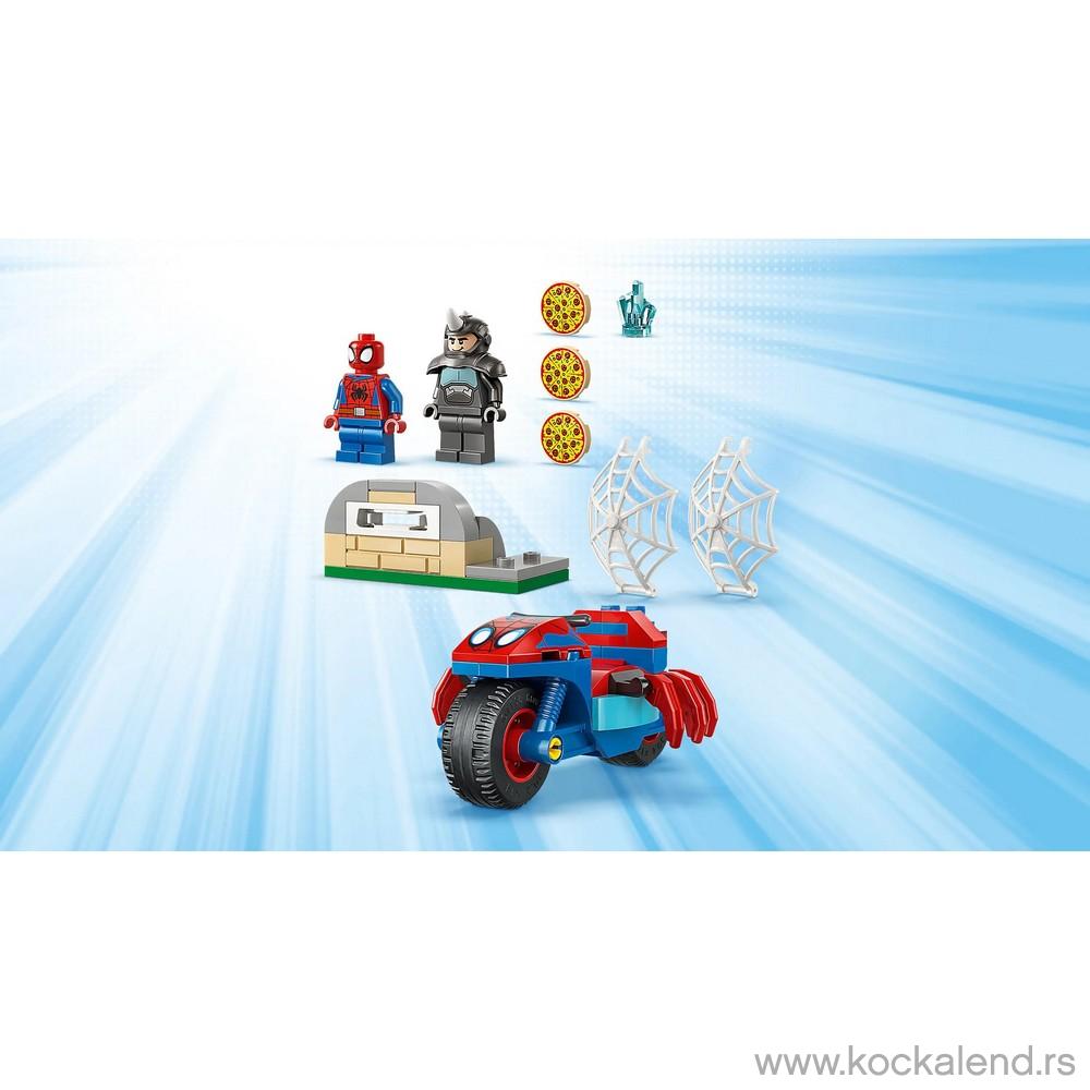 LEGO MARVEL SPIDEY ON HIS MOTORCYCLE VS ENEMY 