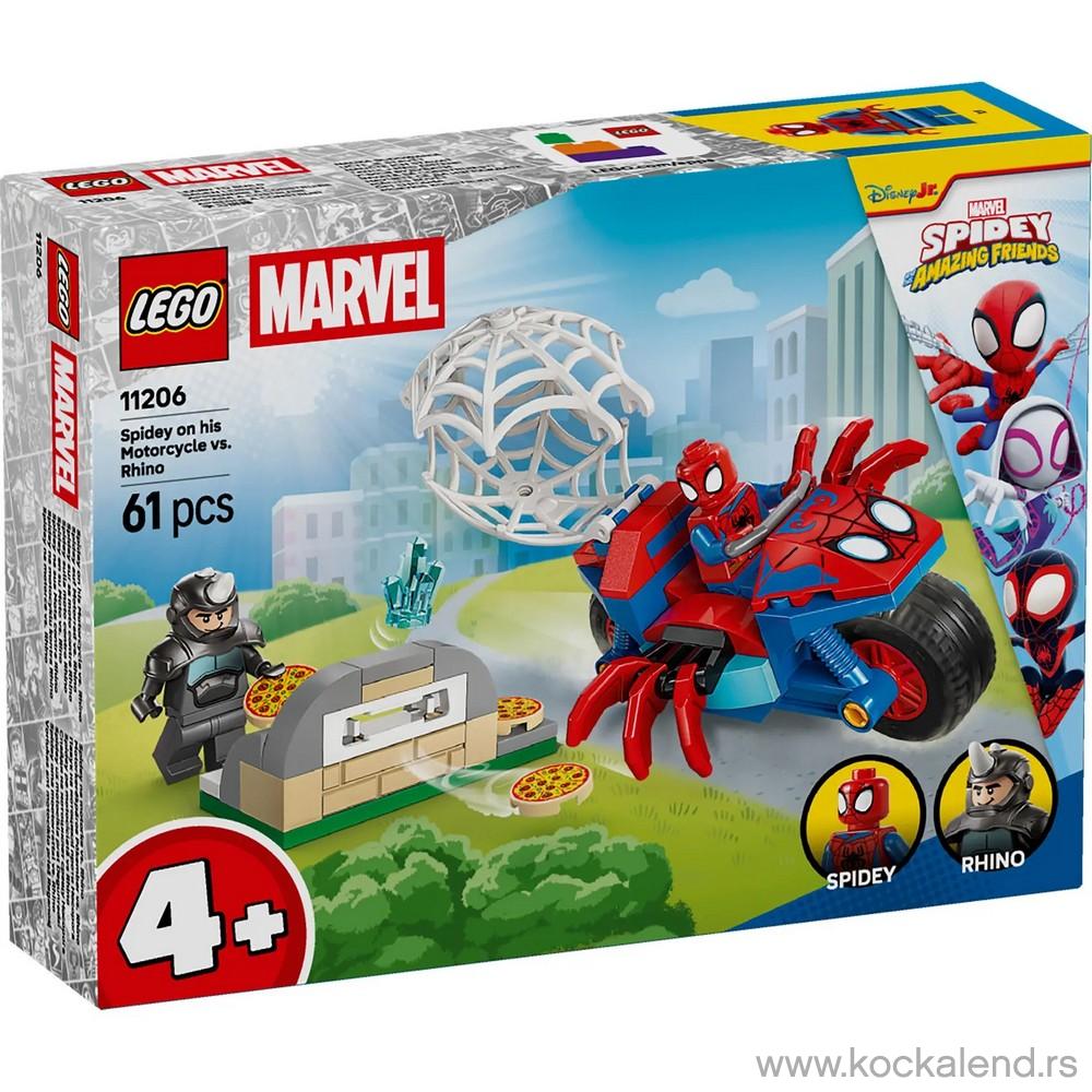 LEGO MARVEL SPIDEY ON HIS MOTORCYCLE VS ENEMY 