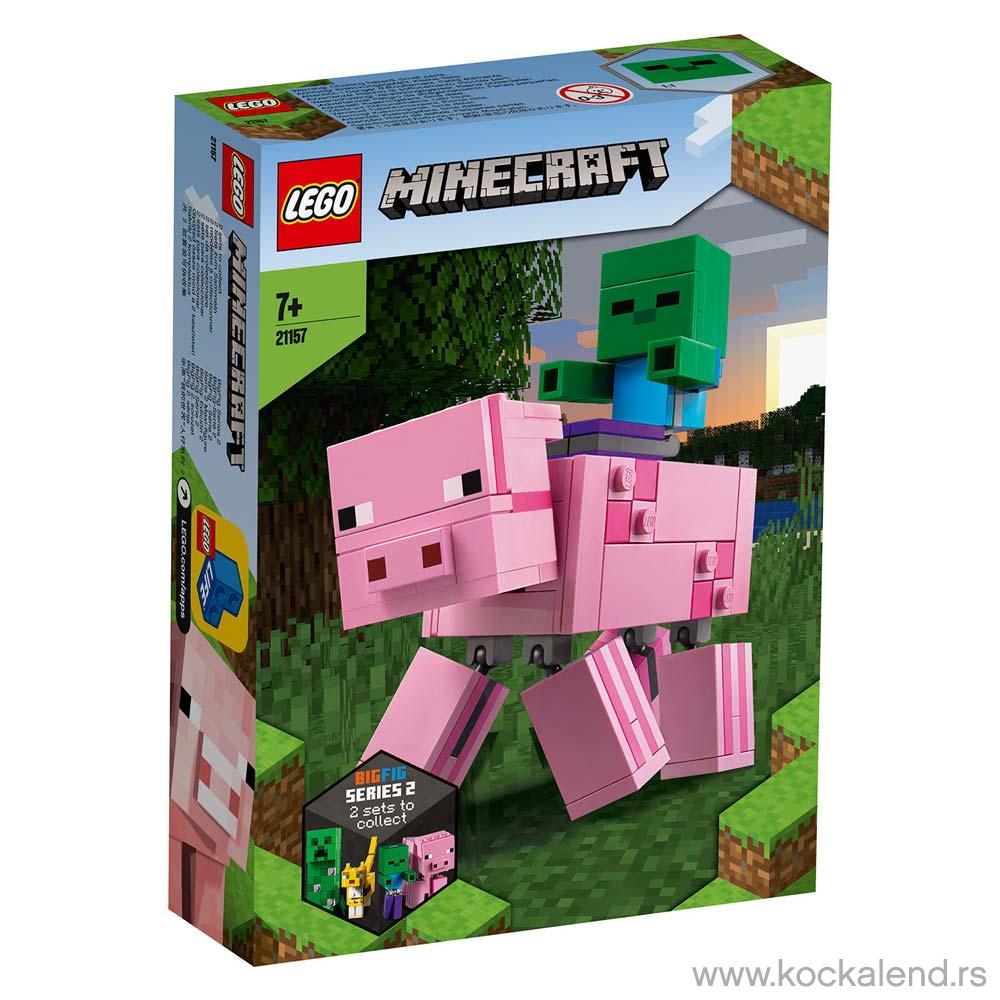 LEGO MINECRAFT BIGFIG PIG WITH BABY ZOMBIE 