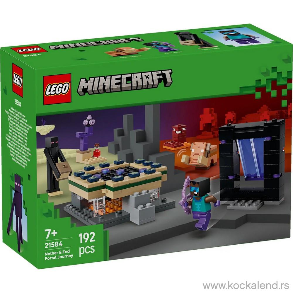 LEGO MINECRAFT NETHER  AND  END PORTAL JOURNEY 