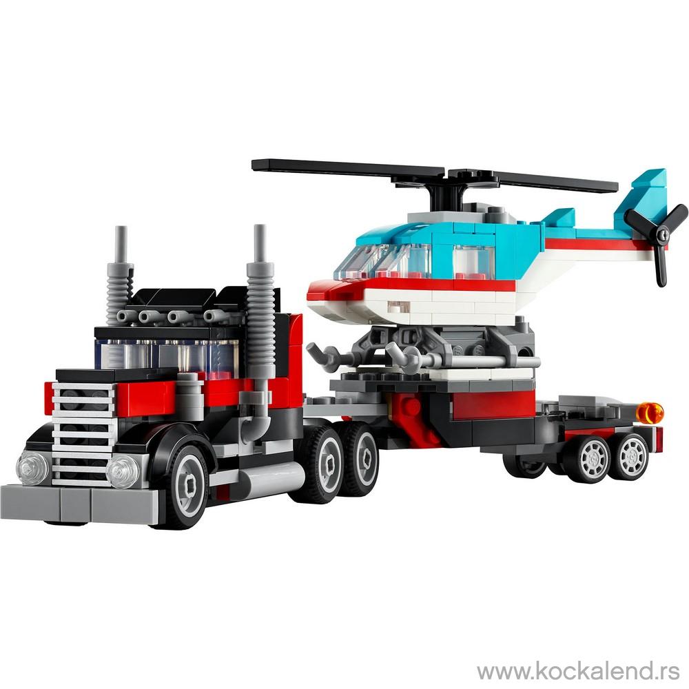 LEGO CREATOR FLATBED TRUCK WITH HELICOPTER 