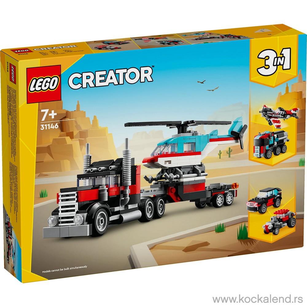 LEGO CREATOR FLATBED TRUCK WITH HELICOPTER 