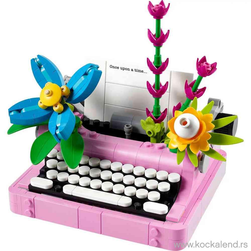 LEGO CREATOR TYPEWRITER WITH FLOWERS