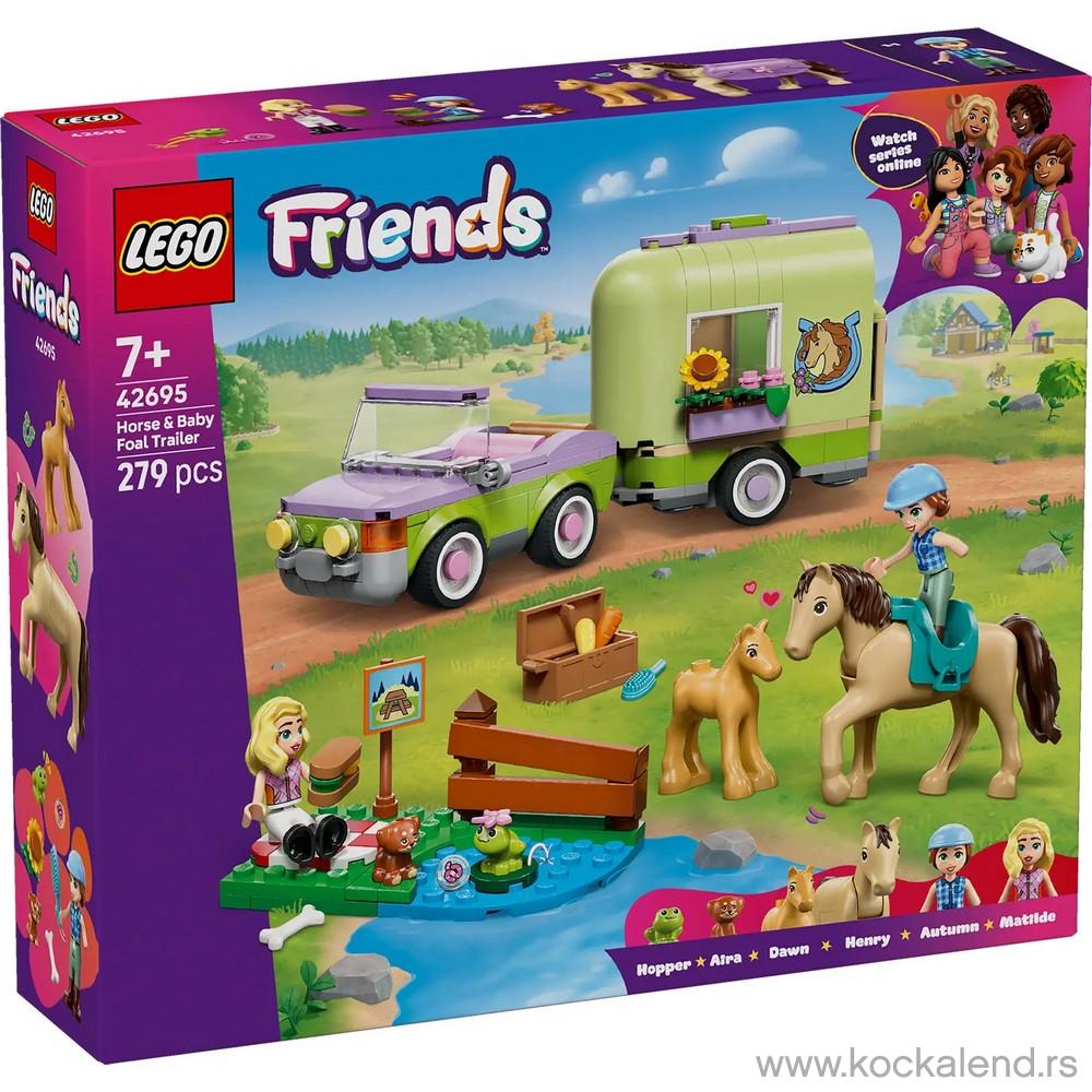LEGO FRIENDS HORSE  AND  BABY FOAL TRAILER 