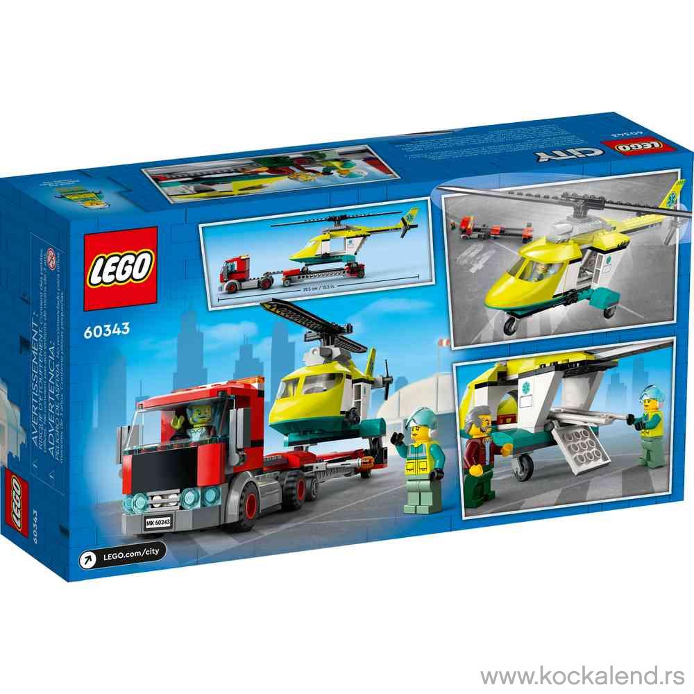 LEGO CITY RESCUE HELICOPTER TRANSPORT 