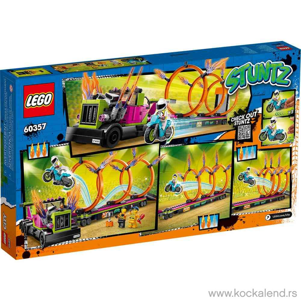 LEGO CITY STUNT TRUCK AND RING OF FIRE CHALLENGE 